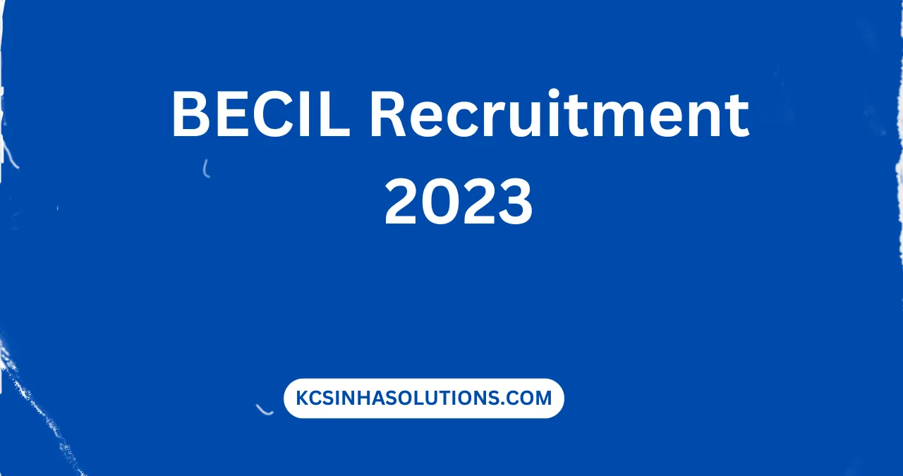 BECIL Recruitment 2023