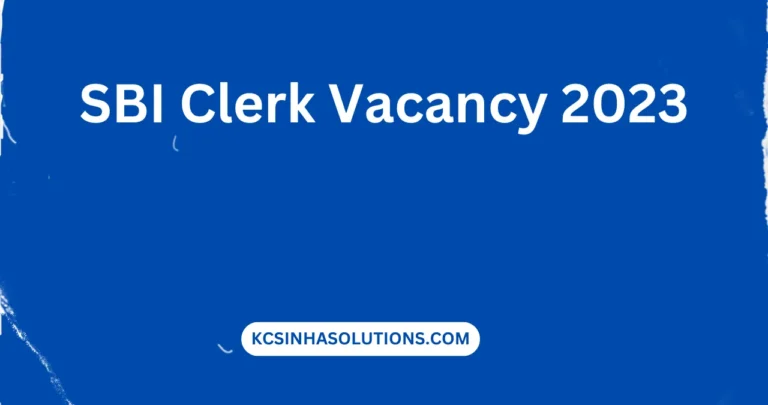 SBI Clerk Vacancy 2023